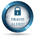 circular image of fraud alert